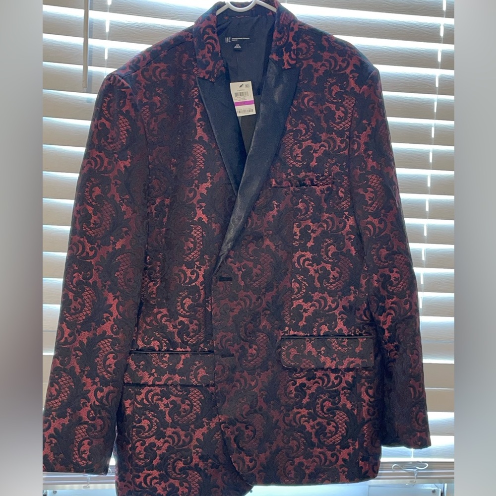 Red and black INC blazer.
